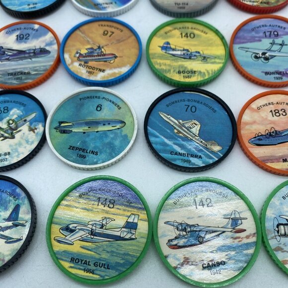 34 Vintage Jello Hostess Coins Aircraft Coin Chips Premiums Picture Wheels - Picture 6 of 12
